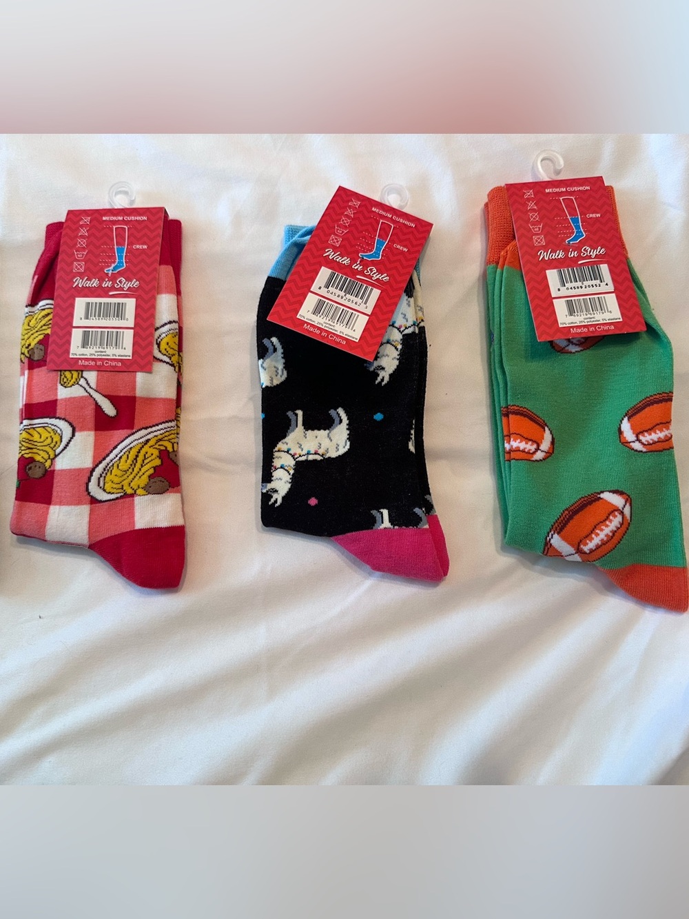 Sillies Socks NWT Novelty Crew Socks 6-Pair Bundle Set Alien Dino Pineapple - Picture 6 of 6